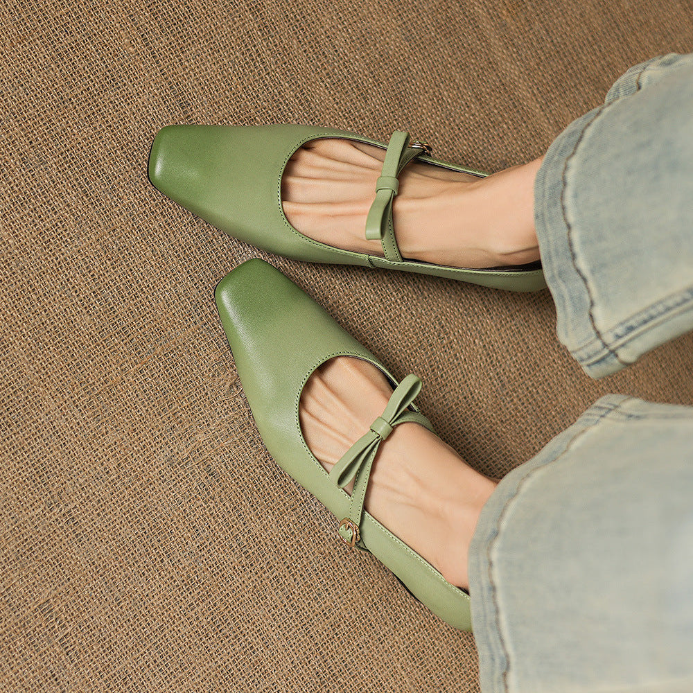 BRYONY | BOW-STRAP MARY JANE FLATS FOR WOMEN