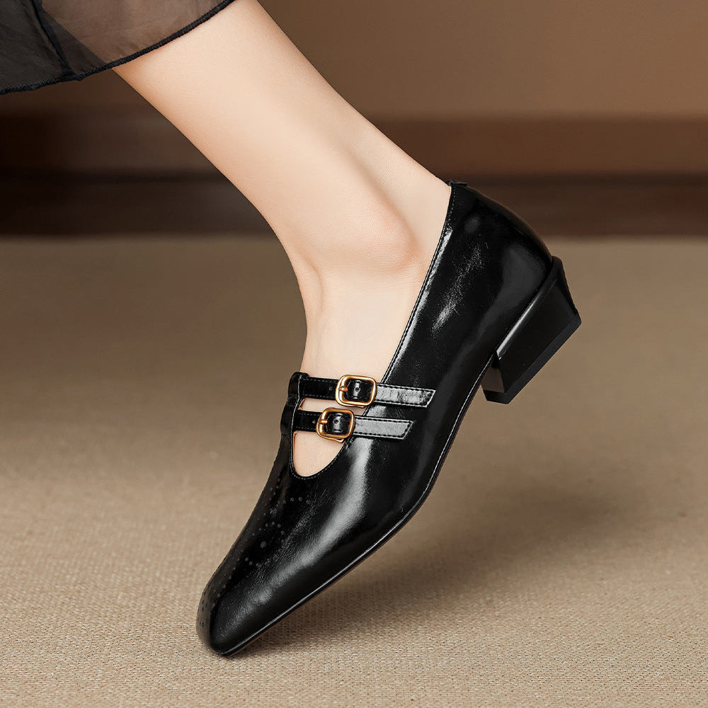 MARISOL | BROGUED MARY JANE FLATS FOR WOMEN