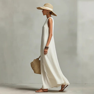 IVORY | LOOSE-FIT MAXI DRESS FOR WOMEN