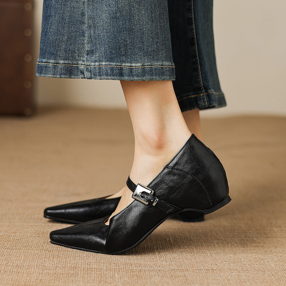 TAMSIN | POINTED-TOE MARY JANE FLAT FOR WOMEN