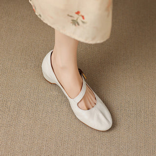 QUIRA | ROUND-TOE MARY JANE FLAT FOR WOMEN