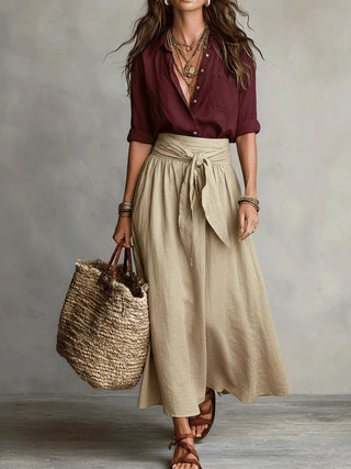 RIVER | TWO-PIECE BLACK OLIVE SET FOR WOMEN