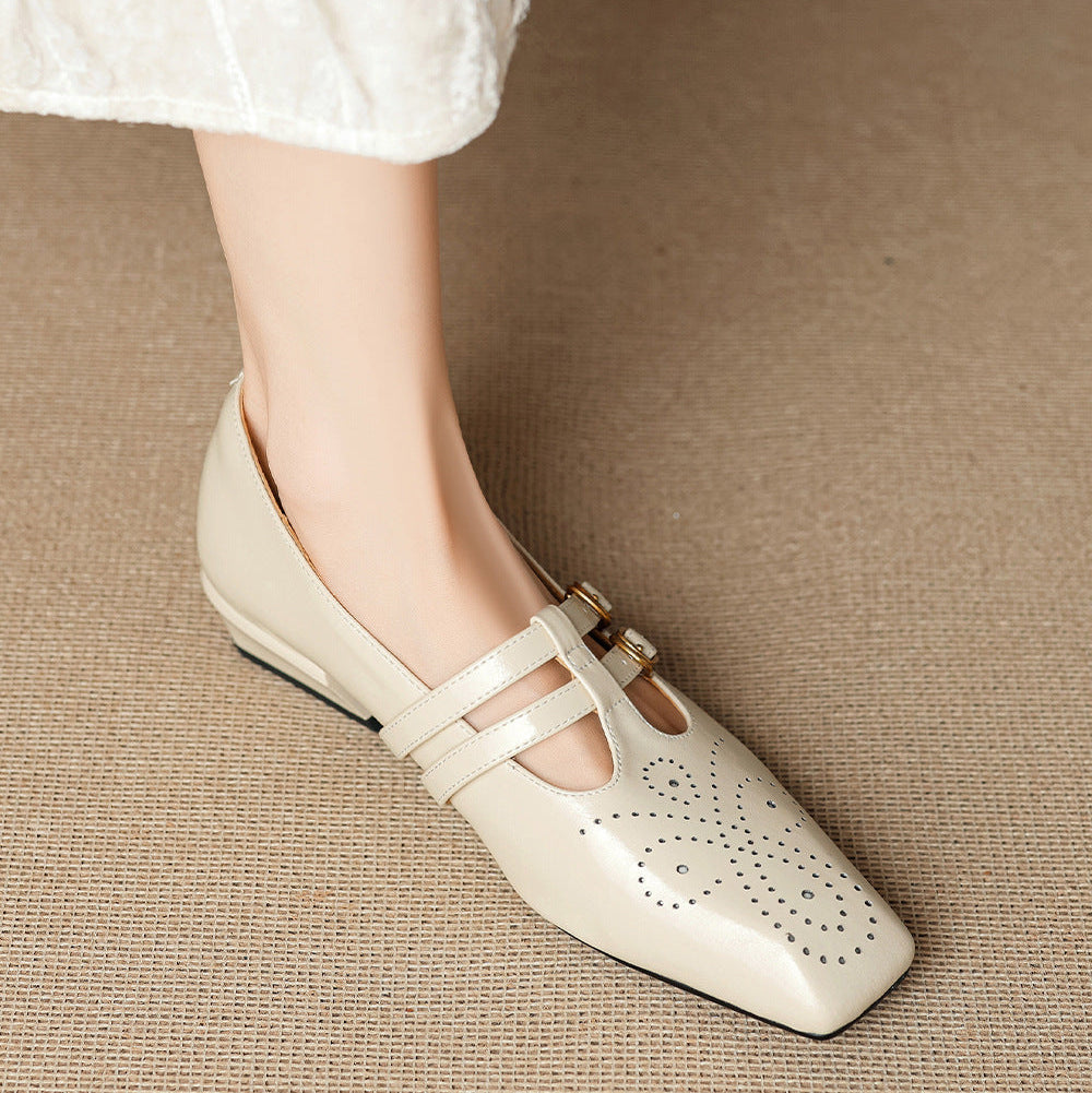 MARISOL | BROGUED MARY JANE FLATS FOR WOMEN