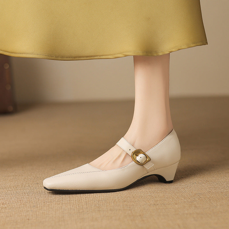 ZORAE | PANELED MARY JANE HEEL FOR WOMEN