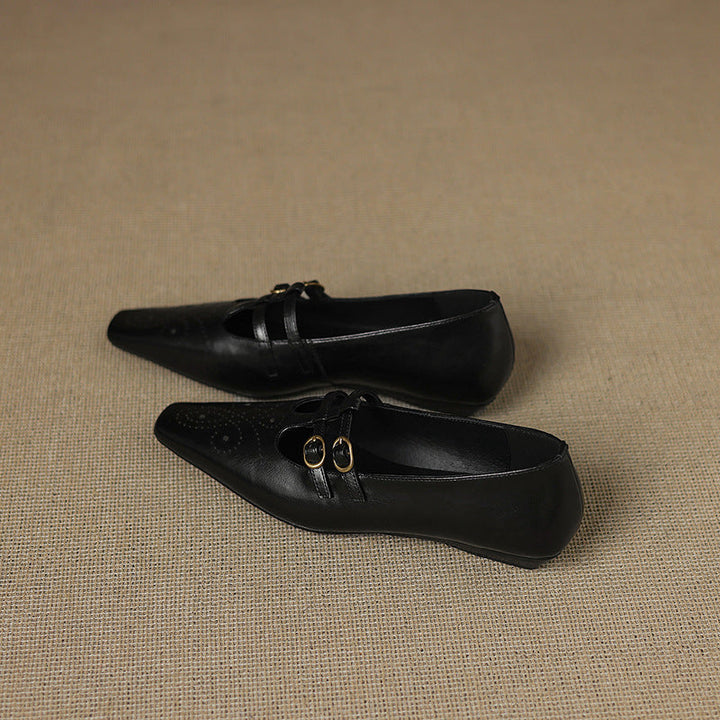 CEYLA | BROGUED MARY JANE FLAT FOR WOMEN