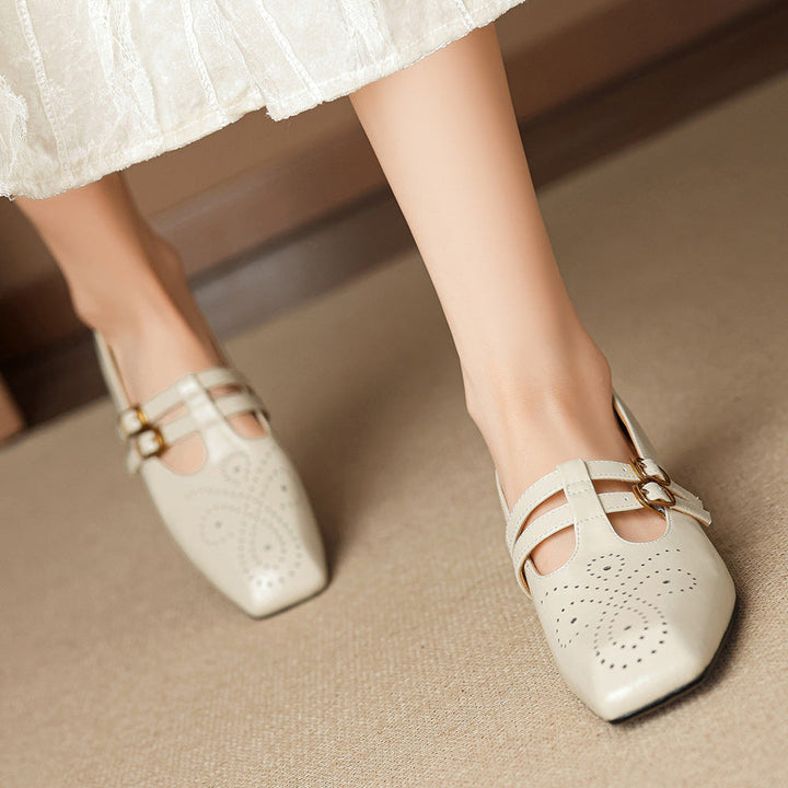 MARISOL | BROGUED MARY JANE FLATS FOR WOMEN