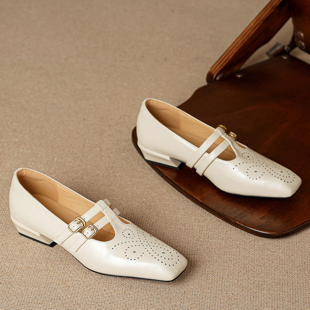 MARISOL | BROGUED MARY JANE FLATS FOR WOMEN