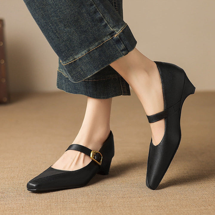 ZORAE | PANELED MARY JANE HEEL FOR WOMEN