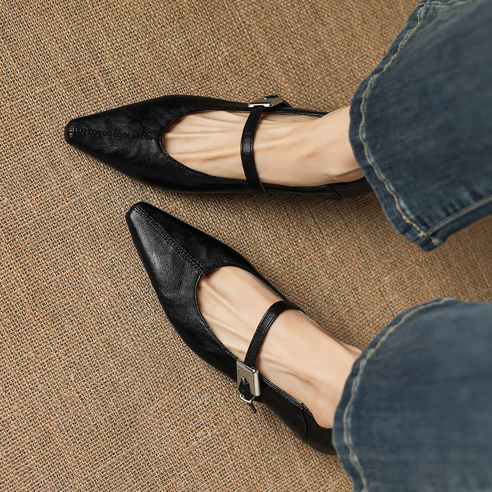 TAMSIN | POINTED-TOE MARY JANE FLAT FOR WOMEN