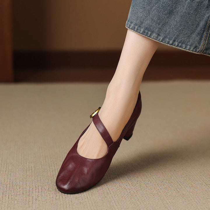 QUIRA | ROUND-TOE MARY JANE FLAT FOR WOMEN