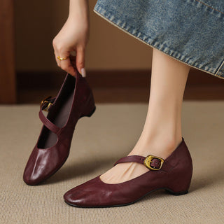 QUIRA | ROUND-TOE MARY JANE FLAT FOR WOMEN