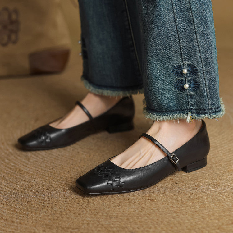 VERITY | SQUARE-TOE MARY JANE FLAT FOR WOMEN