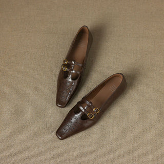 CEYLA | BROGUED MARY JANE FLAT FOR WOMEN