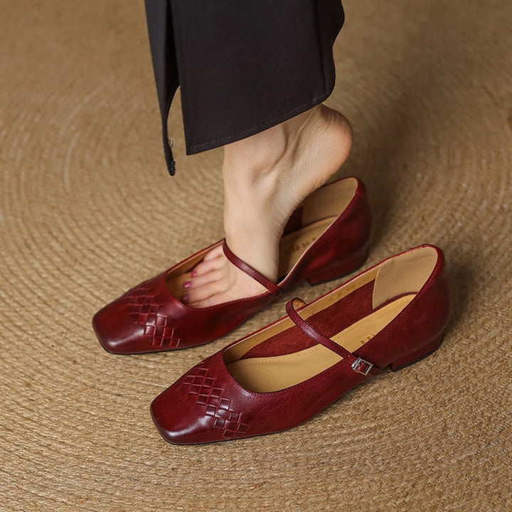 VERITY | SQUARE-TOE MARY JANE FLAT FOR WOMEN