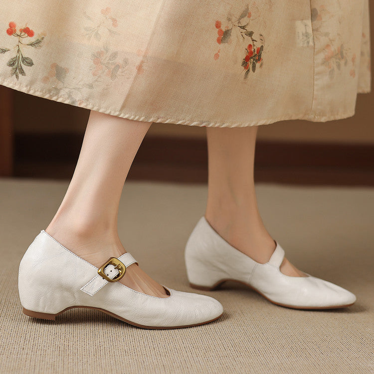 QUIRA | ROUND-TOE MARY JANE FLAT FOR WOMEN