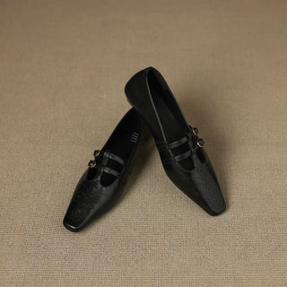 CEYLA | BROGUED MARY JANE FLAT FOR WOMEN