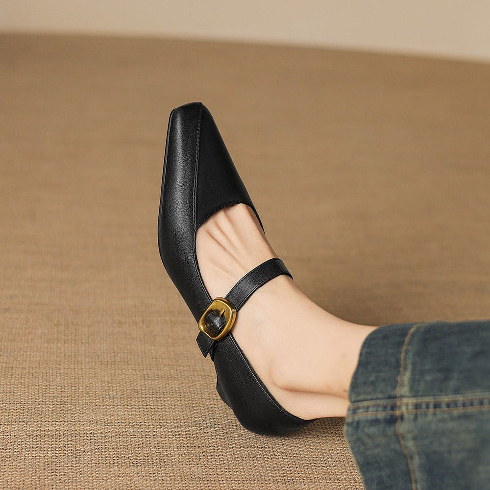 ZORAE | PANELED MARY JANE HEEL FOR WOMEN