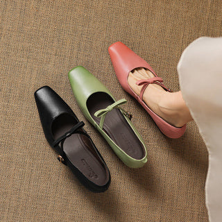 BRYONY | BOW-STRAP MARY JANE FLATS FOR WOMEN