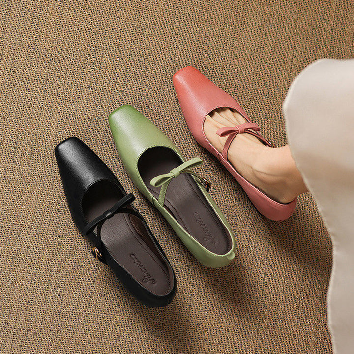 BRYONY | BOW-STRAP MARY JANE FLATS FOR WOMEN