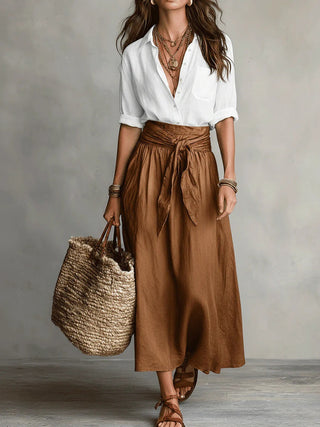 RIVER | TWO-PIECE BLACK OLIVE SET FOR WOMEN
