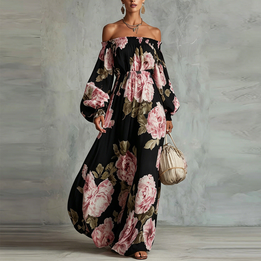 PAYTON | OFF-SHOULDER FLORAL MAXI DRESS FOR WOMEN