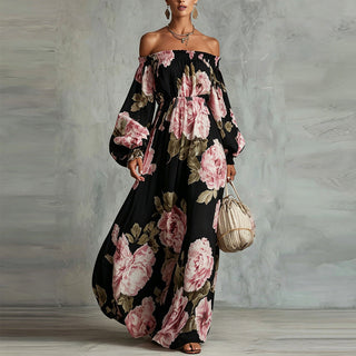 PAYTON | OFF-SHOULDER FLORAL MAXI DRESS FOR WOMEN
