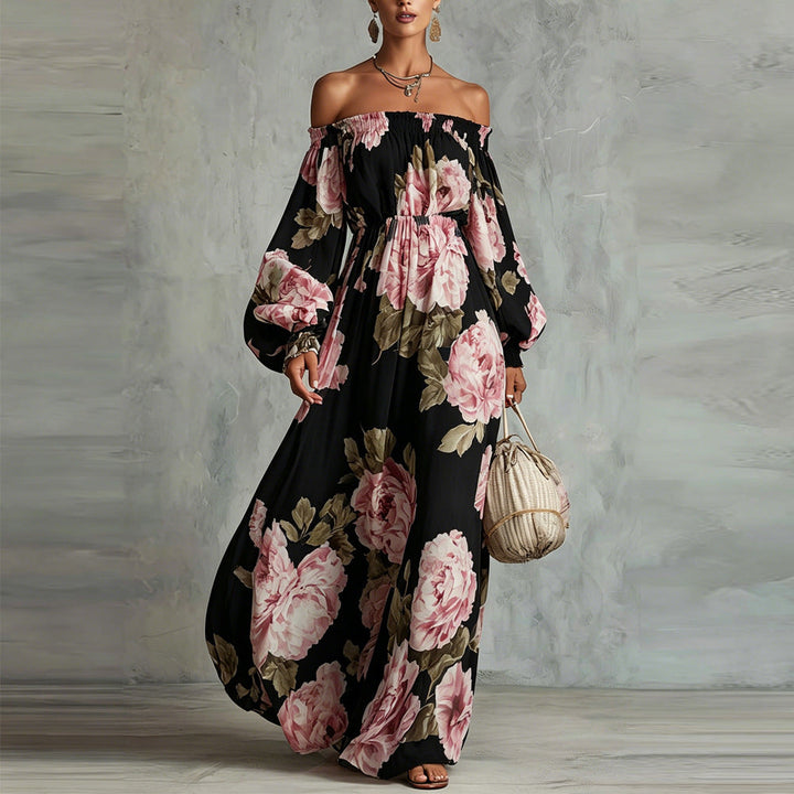 PAYTON | OFF-SHOULDER FLORAL MAXI DRESS FOR WOMEN
