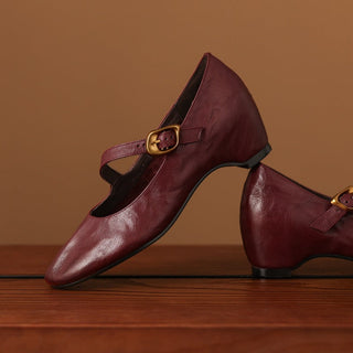 QUIRA | ROUND-TOE MARY JANE FLAT FOR WOMEN