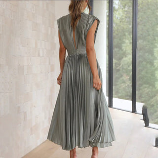 EDITH | TIMELESS PLEATED MIDI DRESS FOR WOMEN