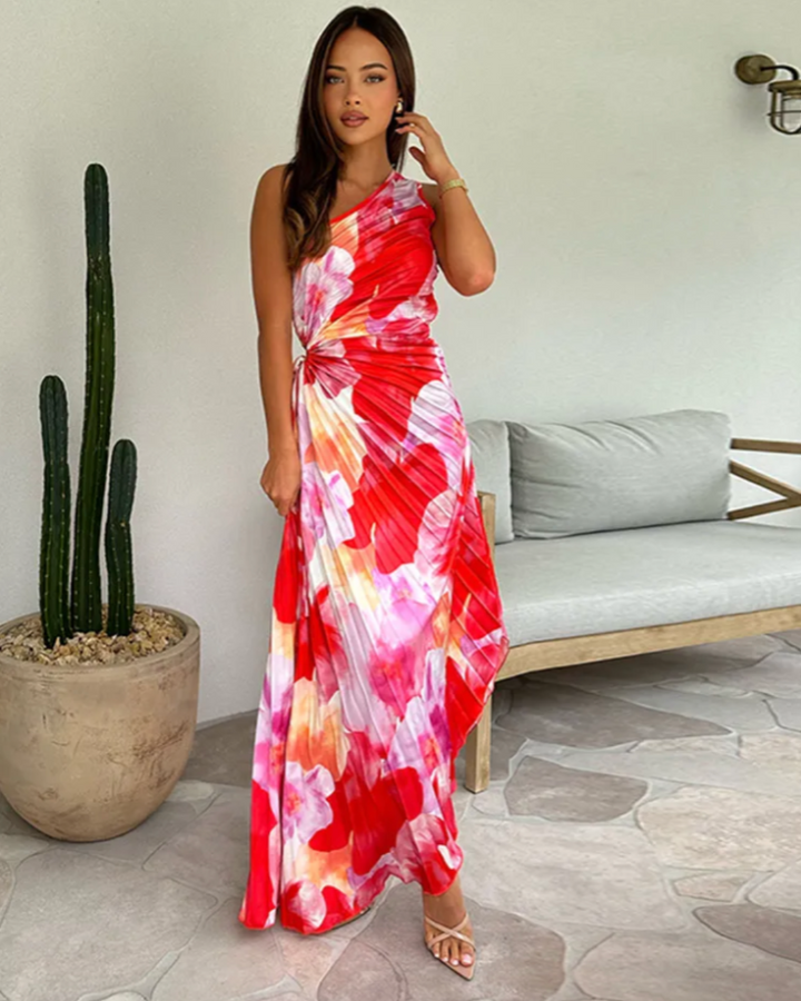 JANNEKE | VIBRANT TROPICAL EVENING DRESS FOR WOMEN