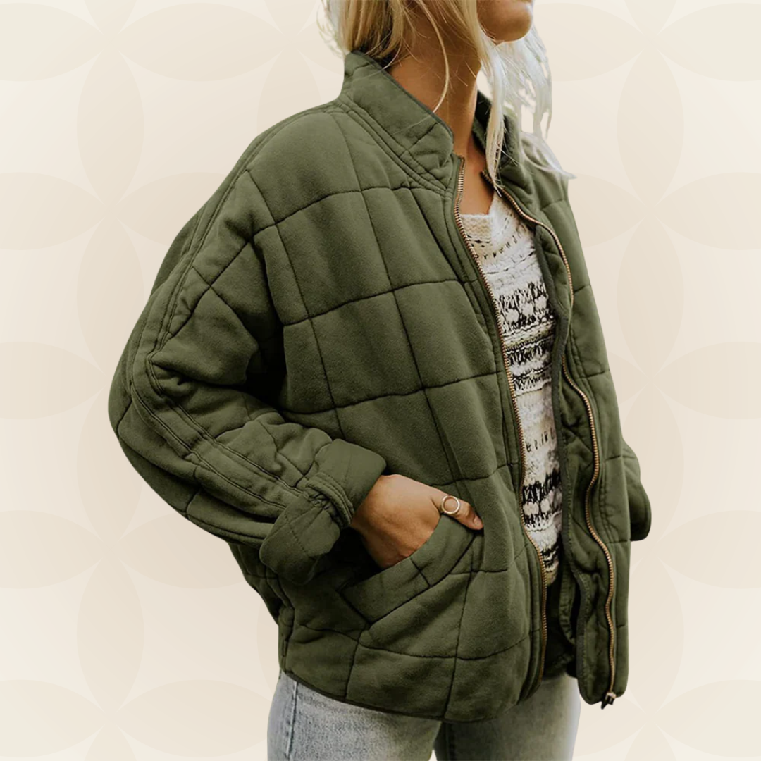 CELESTE | SOFT QUILTED ZIPPER JACKET FOR WOMEN