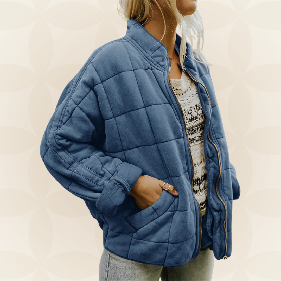 CELESTE | SOFT QUILTED ZIPPER JACKET FOR WOMEN