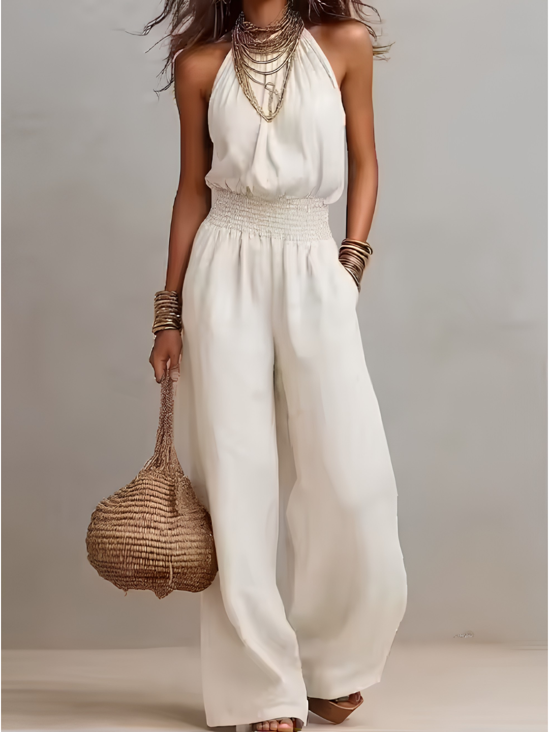 VALERIA | HALTER NECK WIDE-LEG SET FOR WOMEN