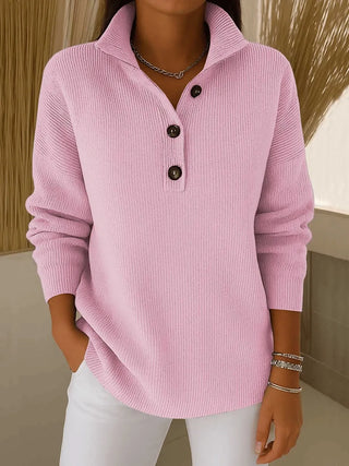 STEFANIA | V-NECK POLO SWEATER FOR WOMEN