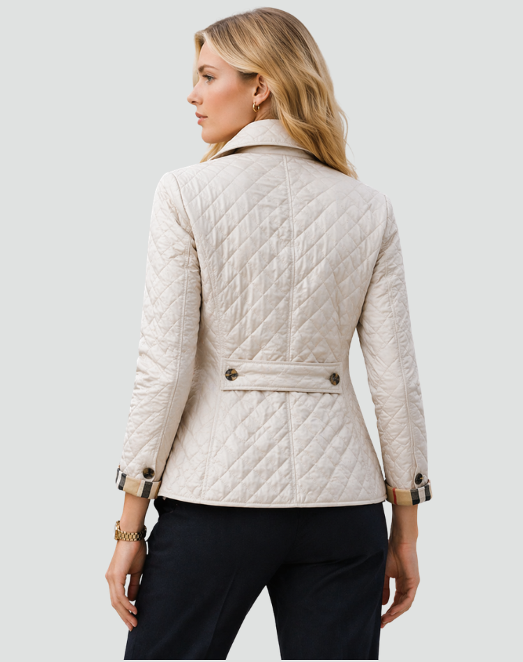 AINSLEY | PLAID-LINED QUILTED JACKET FOR WOMEN