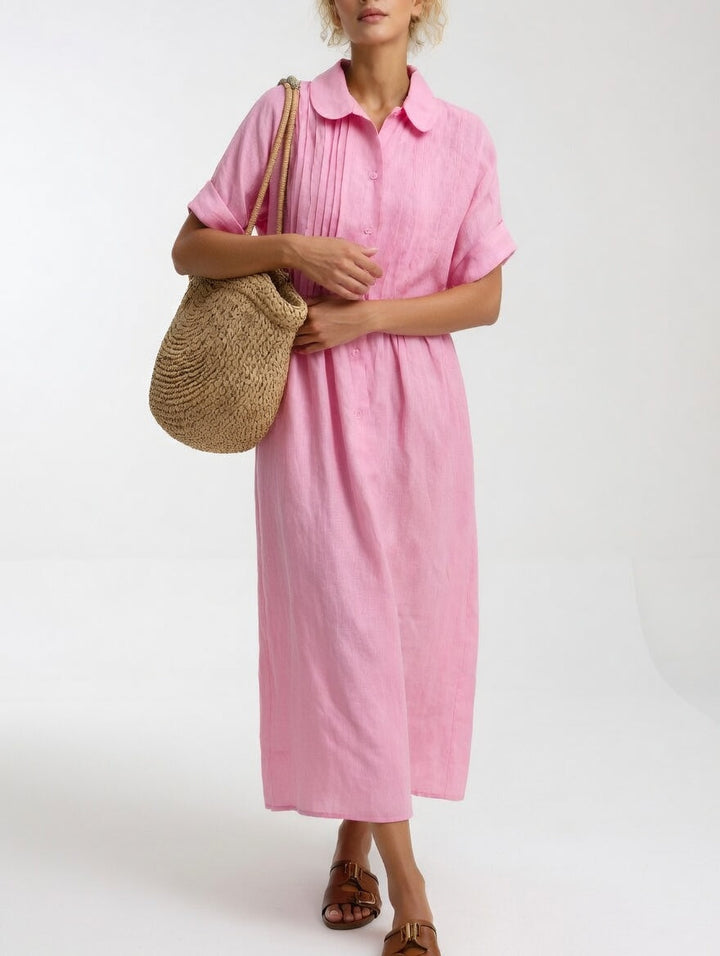 LYSANDRA | FLOWY COTTON SHIRT DRESS FOR WOMEN
