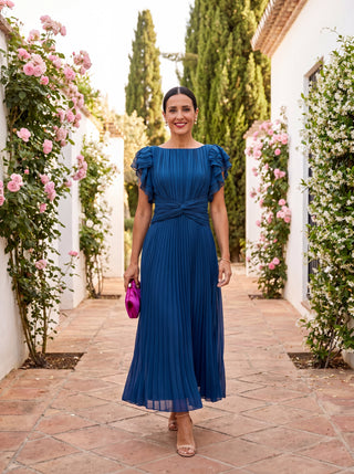 YOLANDE | TIE-FRONT MIDI DRESS FOR WOMEN
