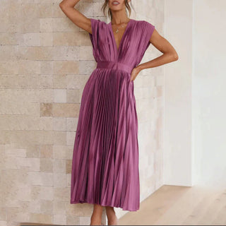 EDITH | TIMELESS PLEATED MIDI DRESS FOR WOMEN
