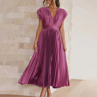 EDITH | TIMELESS PLEATED MIDI DRESS FOR WOMEN