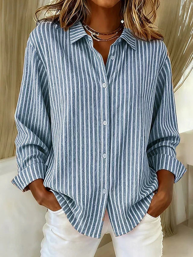 HARRIET | STRIPED BUTTON-DOWN SHIRT FOR WOMEN