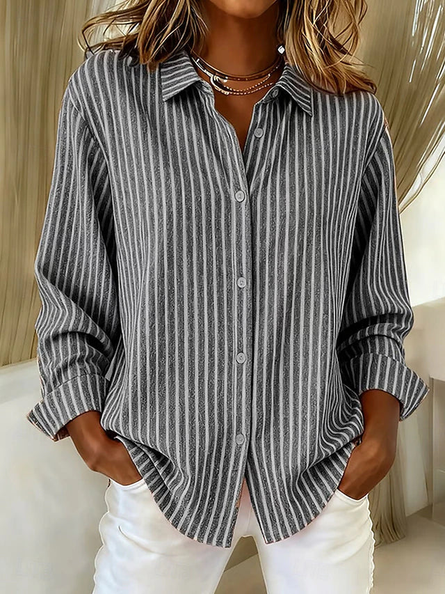 HARRIET | STRIPED BUTTON-DOWN SHIRT FOR WOMEN