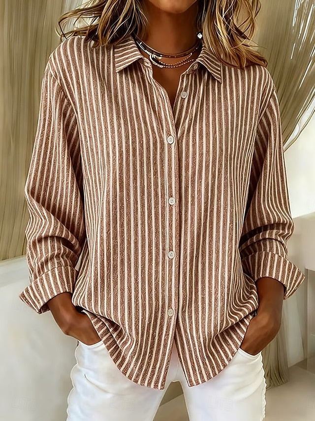 HARRIET | STRIPED BUTTON-DOWN SHIRT FOR WOMEN