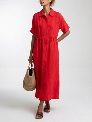 LYSANDRA | FLOWY COTTON SHIRT DRESS FOR WOMEN