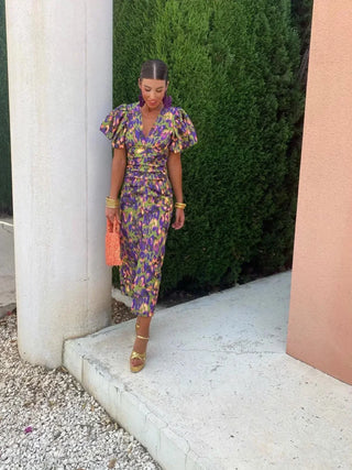 VIOLET | GRACE PUFF SLEEVES DRESS FOR WOMEN