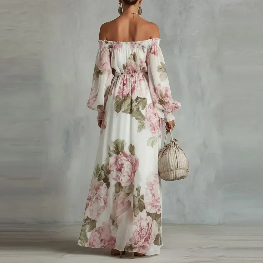 PAYTON | OFF-SHOULDER FLORAL MAXI DRESS FOR WOMEN