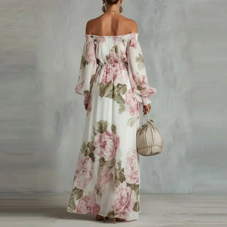 PAYTON | OFF-SHOULDER FLORAL MAXI DRESS FOR WOMEN