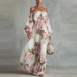 PAYTON | OFF-SHOULDER FLORAL MAXI DRESS FOR WOMEN