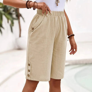 ZOFIA | COTTON LINEN SHORTS FOR WOMEN