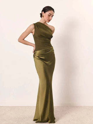 LAVINIA | MAXI GUILT SATIN DRESS FOR WOMEN