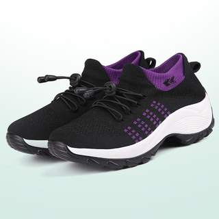 AVA | KNIT FABRIC PURPLE SHOES FOR WOMEN